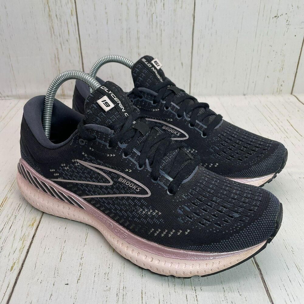 Brooks Glycerin 19 1203441B074 Black Pink Running Shoes Sneaker Women's Sz 9.5 B